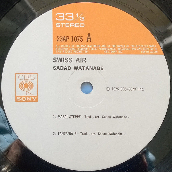 Sadao Watanabe - Swiss Air (LP, Album, RE)