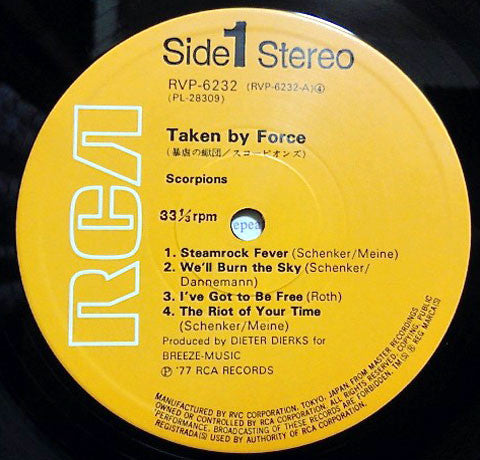 Scorpions - Taken By Force (LP, Album)