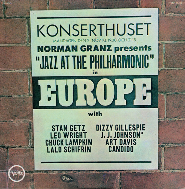 Various - Norman Granz Presents Jazz At The Philharmonic In  Europe...