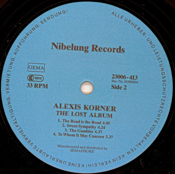 Alexis Korner - The Lost Album (LP, Album)