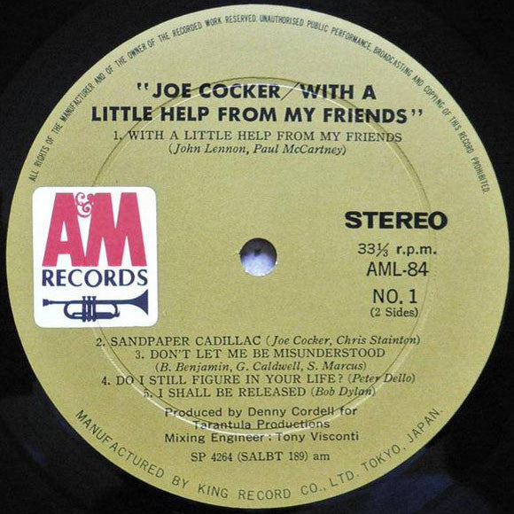 Joe Cocker - With A Little Help From My Friends (LP, Album)