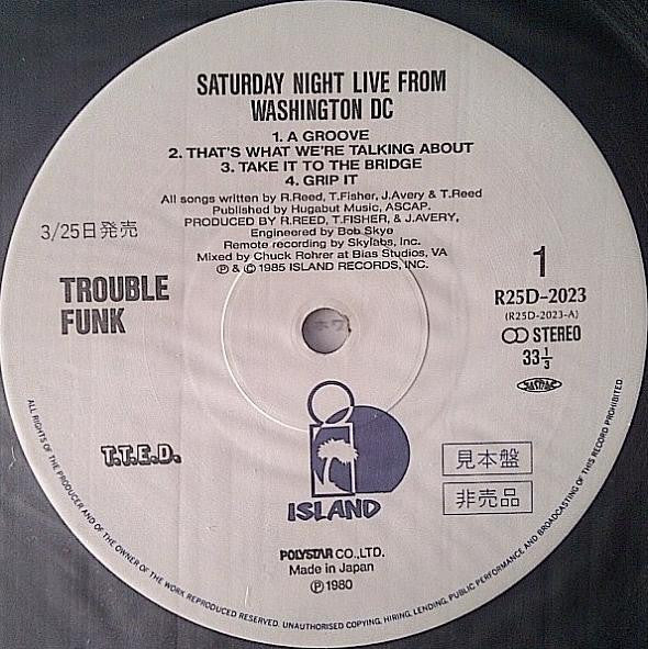 Trouble Funk - Saturday Night Live From Washington D.C.(LP, Album, ...