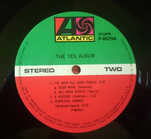 Yes - The Yes Album (LP, Album, RP, Gat)