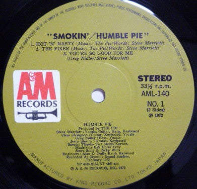 Humble Pie - Smokin' (LP, Album)