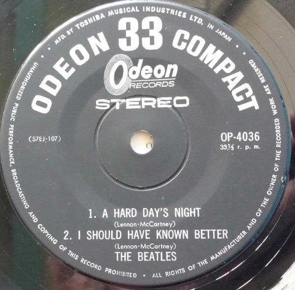 The Beatles - A Hard Day's Night (7"")