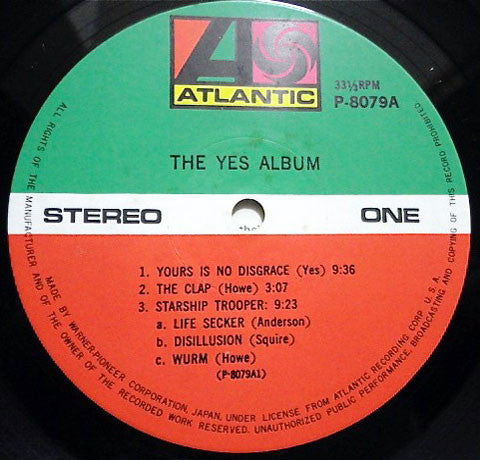 Yes - The Yes Album (LP, Album, RP, Gat)