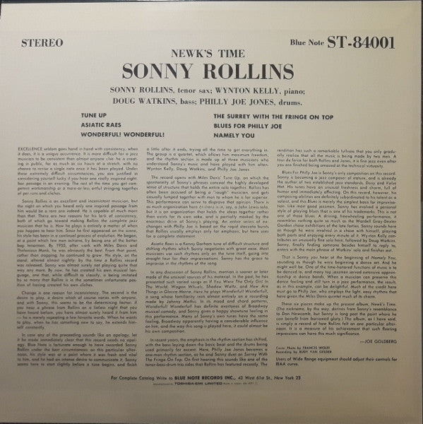 Sonny Rollins - Newk's Time (LP, Album, Ltd, RE)