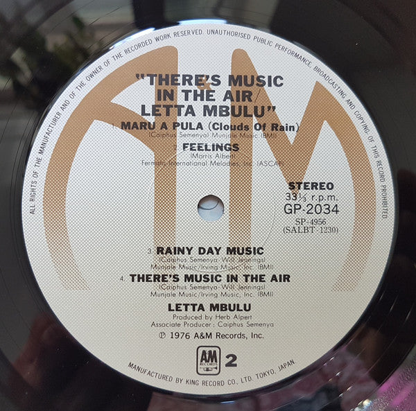 Letta Mbulu - There's Music In The Air (LP, Album)