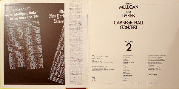 Gerry Mulligan - Carnegie Hall Concert - Volume 2(LP, Album)