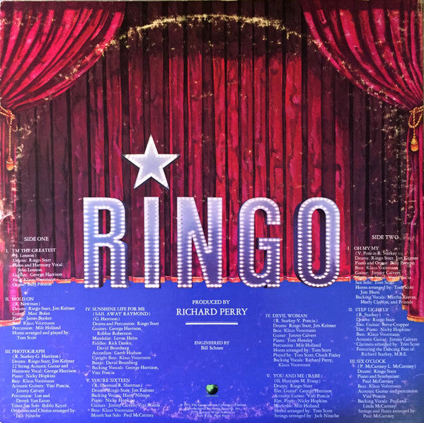 Ringo Starr - Ringo (LP, Album, Los)