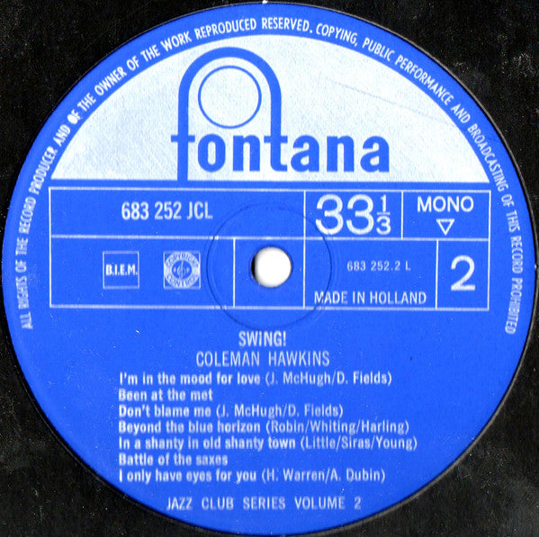 Coleman Hawkins - Swing! (LP, Comp)