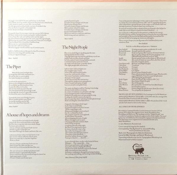 Pete Sinfield* - Still (LP, Album, Gat)