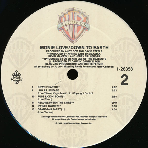 Monie Love - Down To Earth (LP, Album)