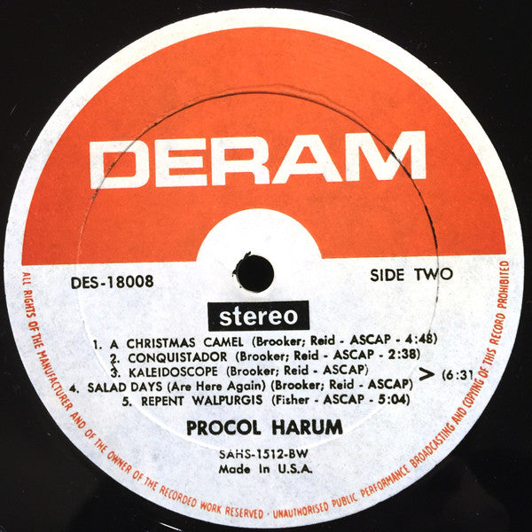 Procol Harum - Procol Harum (LP, Album, BW )