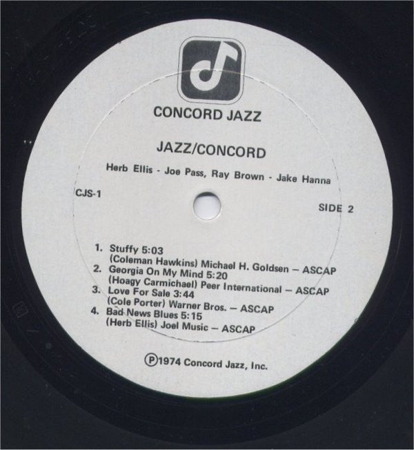 Joe Pass, Ray Brown, Jake Hanna, Herb Ellis - Jazz/Concord (LP, Album)