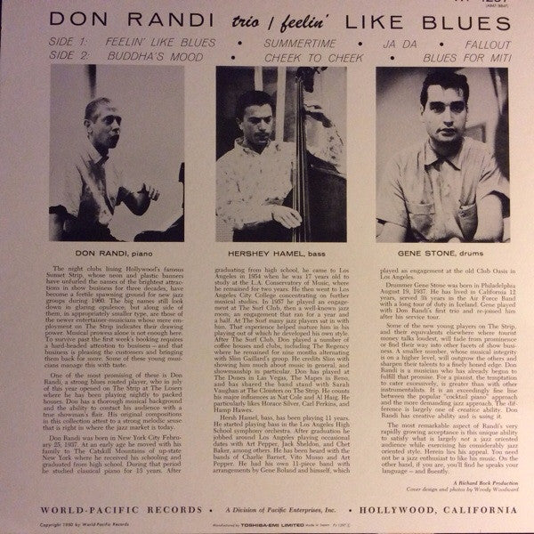 Don Randi Trio - Feelin' Like Blues (LP, Album, RE)