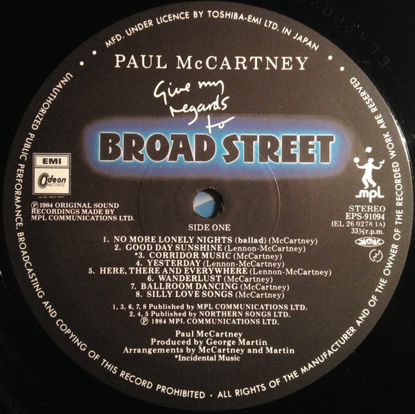 Paul McCartney - Give My Regards To Broad Street (LP, Album, Gat)