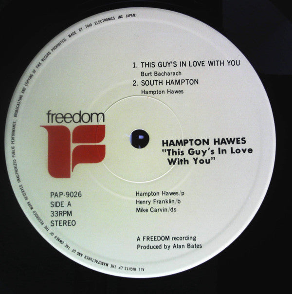 Hampton Hawes - This Guy's In Love With You (LP, Album, RE)