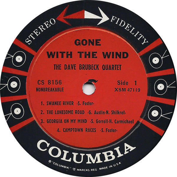 The Dave Brubeck Quartet - Gone With The Wind (LP, Album, Pit)