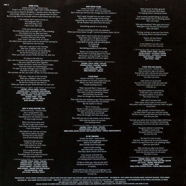 Crosby, Stills & Nash - CSN (LP, Album, RP, Bar)
