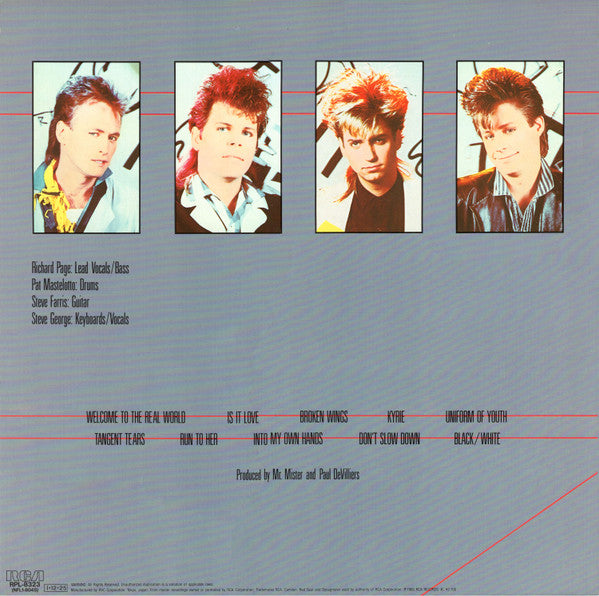 Mr. Mister - Welcome To The Real World (LP, Album)