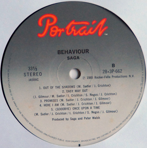 Saga (3) - Behaviour (LP, Album)