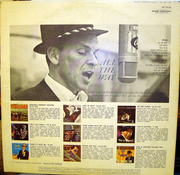 Frank Sinatra - All The Way (LP, Comp, Mono)