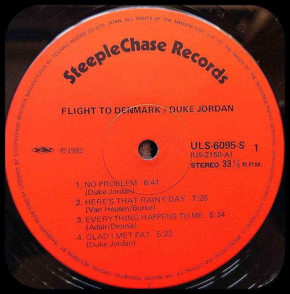 Duke Jordan - Flight To Denmark (LP, Album, RE)