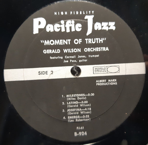 Gerald Wilson Big Band* - Moment Of Truth (LP, Album, Mono)