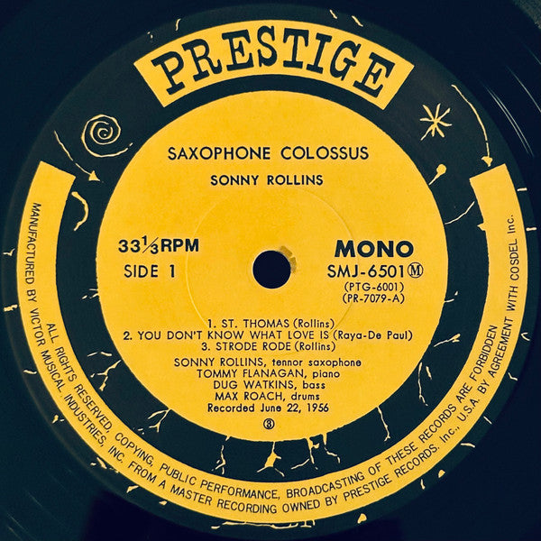 Sonny Rollins - Saxophone Colossus u003d サキソフォン・コロッサス(LP