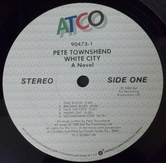 Pete Townshend - White City (A Novel) (LP, Album, AR )