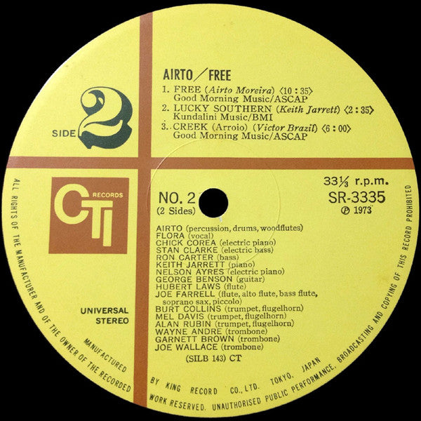 Airto* - Free (LP, Album, Gat)