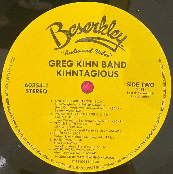 Greg Kihn Band - Kihntagious (LP, Album, AR )