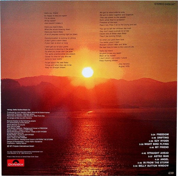 Jimi Hendrix - The Cry Of Love (LP, Album, RE)