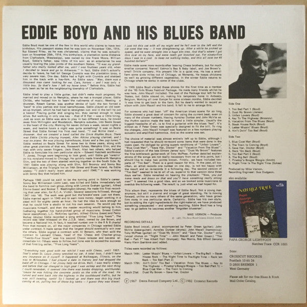 Eddie Boyd And His Blues Band - Eddie Boyd And His Blues Band(LP, A...