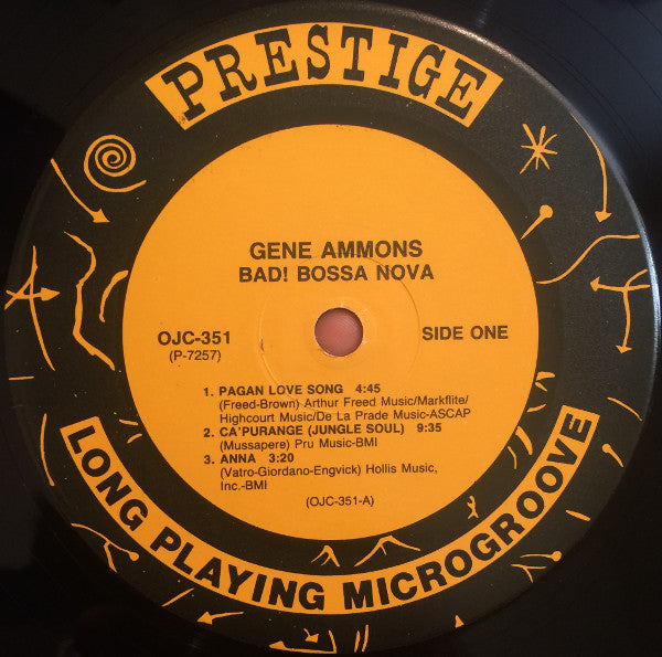 Gene Ammons - Bad! Bossa Nova (LP, Album, RE, RM)