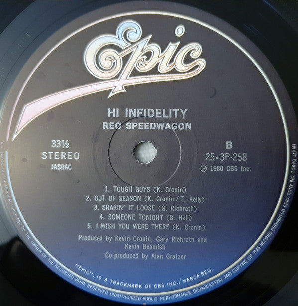 REO Speedwagon - Hi Infidelity (LP, Album, Tur)