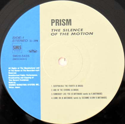 Prism (9) - The Silence Of The Motion (LP, Album)