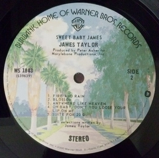 James Taylor (2) - Sweet Baby James (LP, Album, RE, L.A)