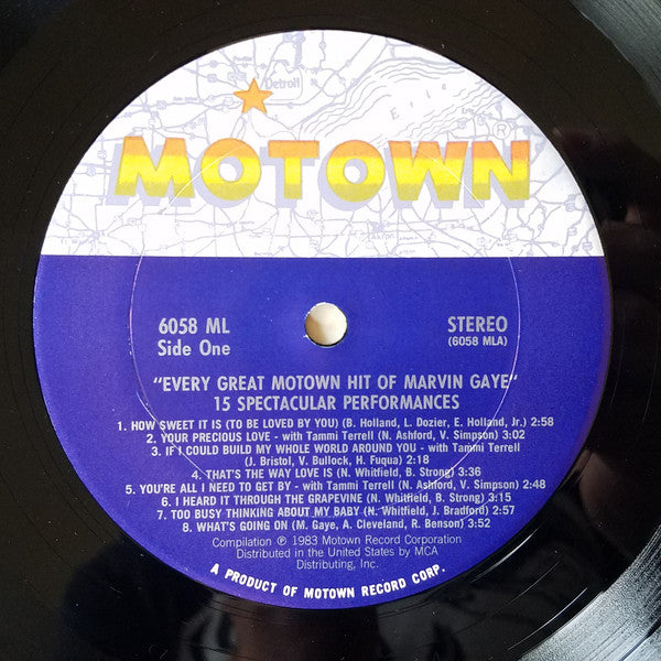 Marvin Gaye - Every Great Motown Hit Of Marvin Gaye(LP, Comp, Club,...