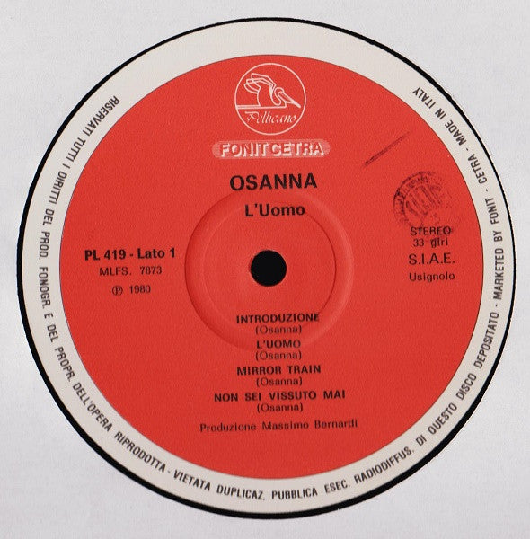 Osanna - L'Uomo (LP, Album, RE)