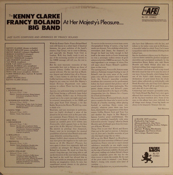Clarke-Boland Big Band - At Her Majesty's Pleasure....(LP, Album, RE)