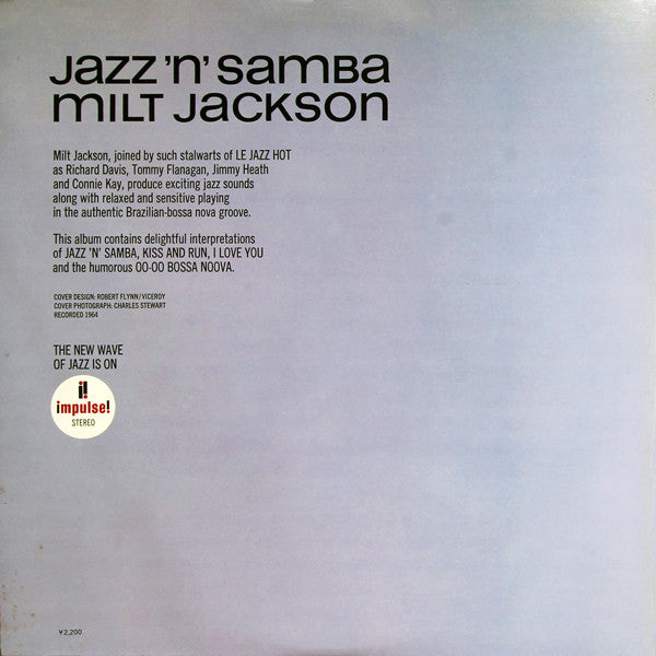Milt Jackson - Jazz 'N' Samba (LP, Album, RE)