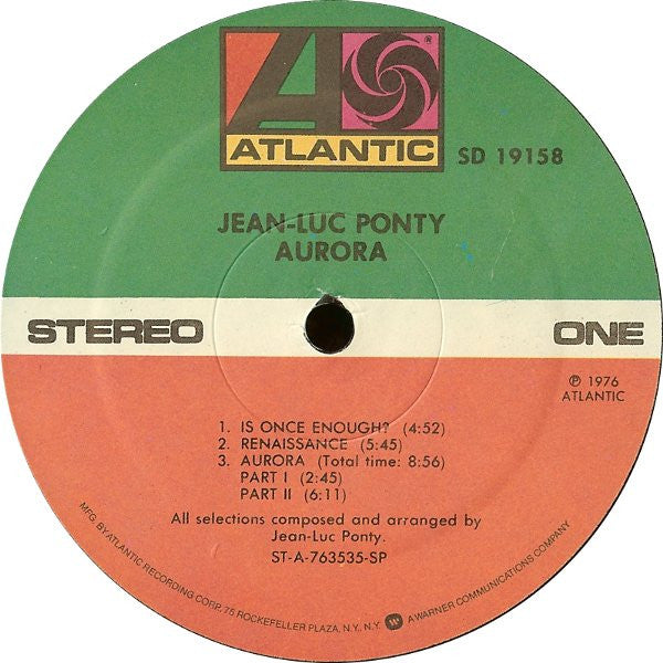Jean-Luc Ponty - Aurora (LP, Album, RE)
