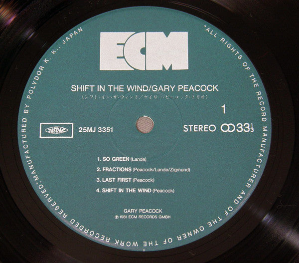 Gary Peacock - Shift In The Wind(LP, Album, RE)