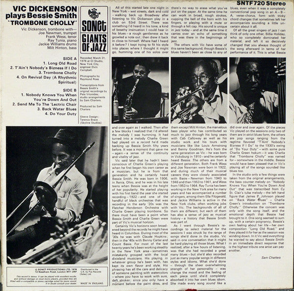 Vic Dickenson - Trombone Cholly (LP, Album)