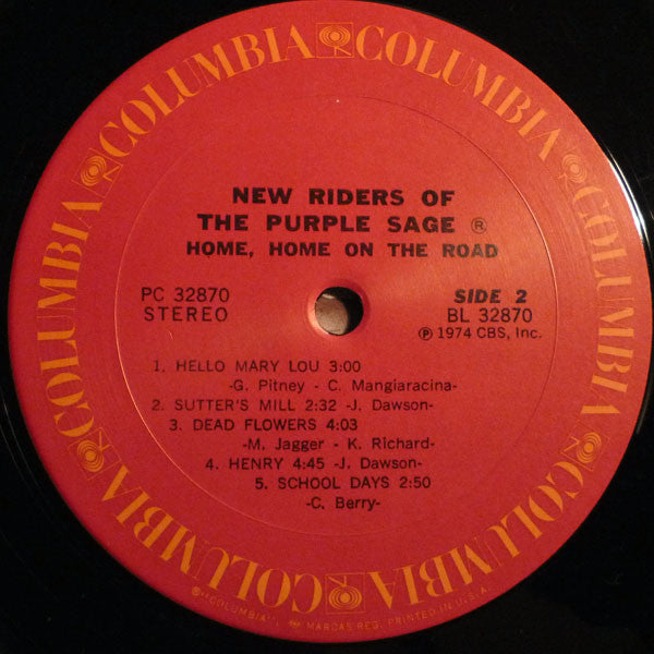 New Riders Of The Purple Sage - Home, Home On The Road(LP, Album, San)