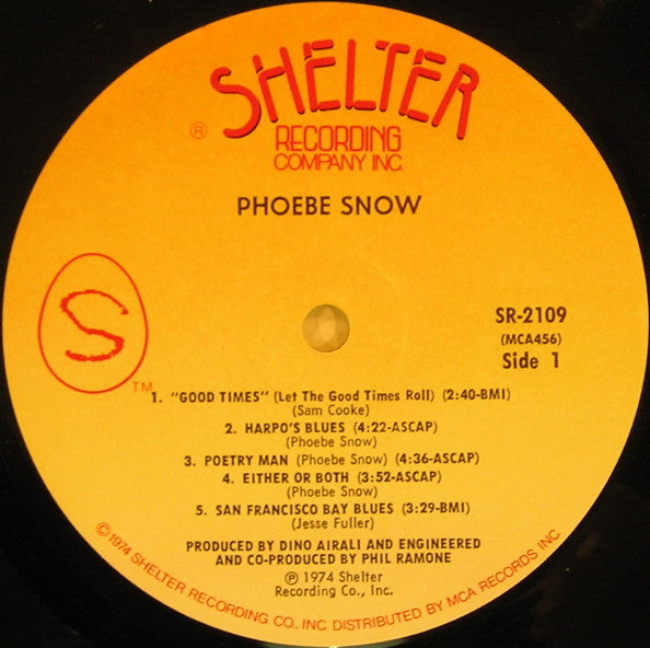 Phoebe Snow - Phoebe Snow (LP, Album, Pin)