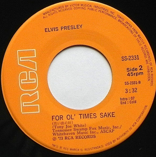 Elvis* - Raised On Rock (7"", Single)