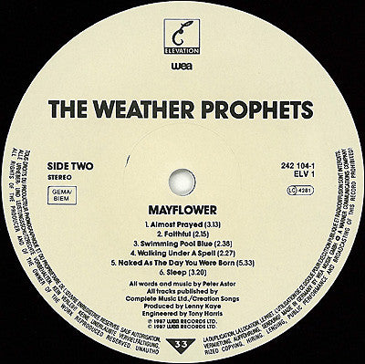 The Weather Prophets - Mayflower (LP, Album)